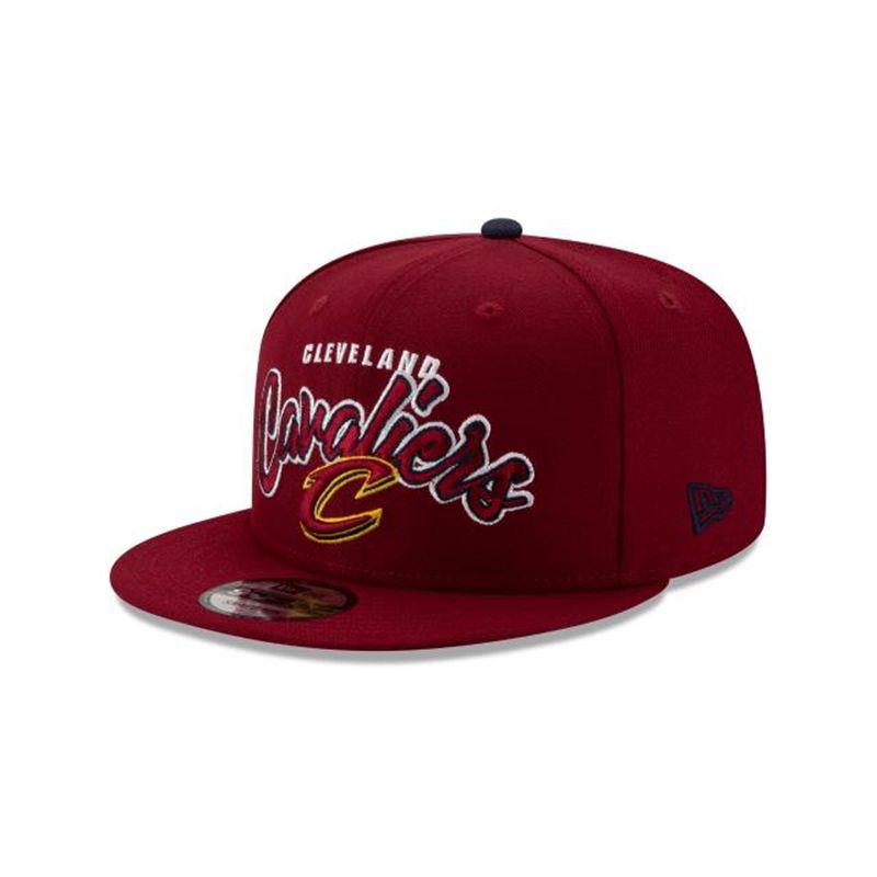 NBA Cleveland Cavaliers Retro Script 9Fifty Snapback (SZV3234) - Red New Era Caps